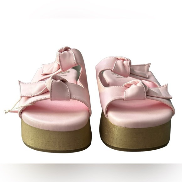 🌸 NWT!! SAM & LIBBY PASTEL PINK INDIE DOUBLE BOW SANDAL SLIDES!! 🌸 - Picture 7 of 16